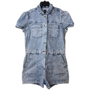 GAP Light Blue Denim Romper